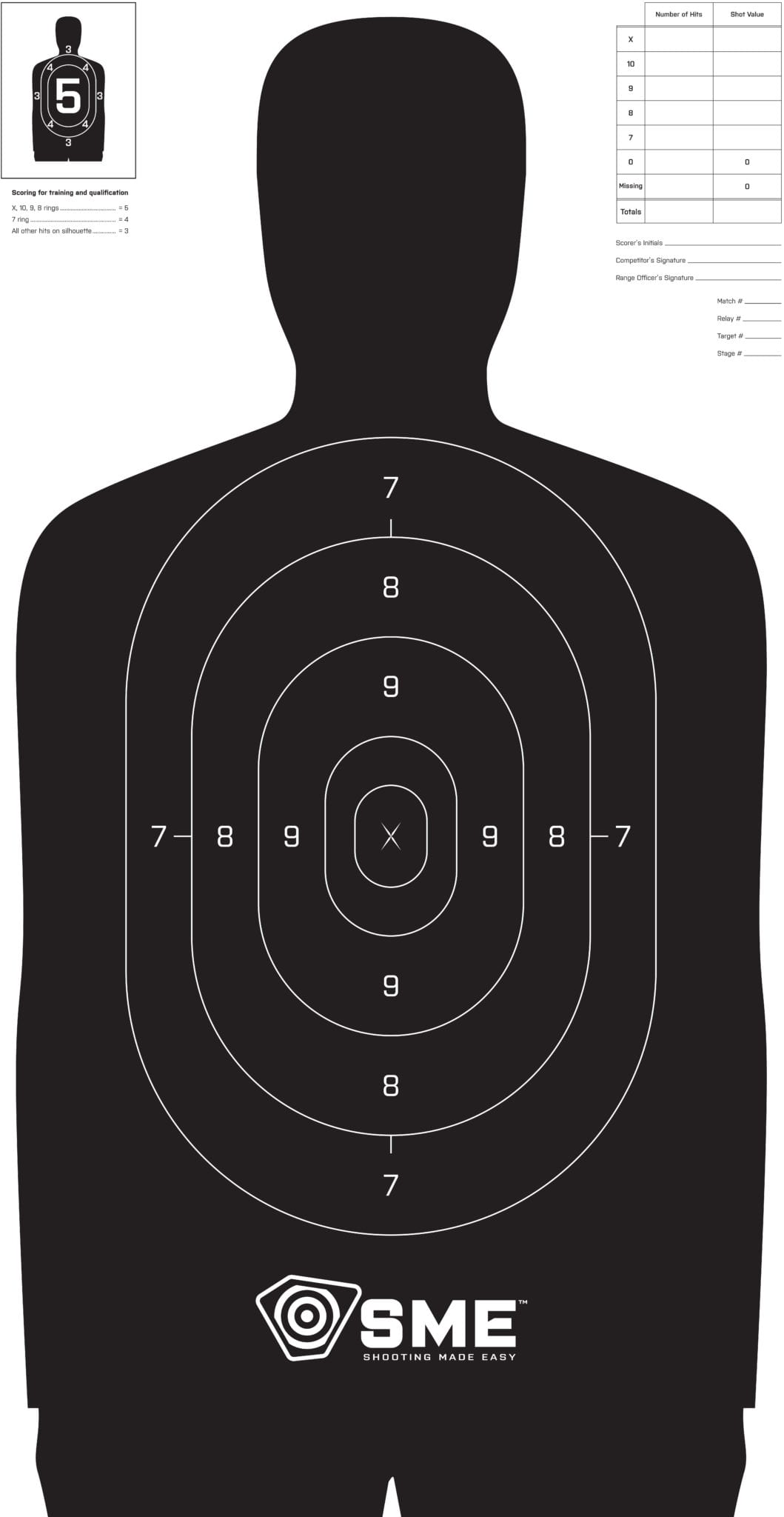 Silhouette Target 100 Pack Shooting Made Easy Silhouette Target 100 Pack Shooting Made Easy