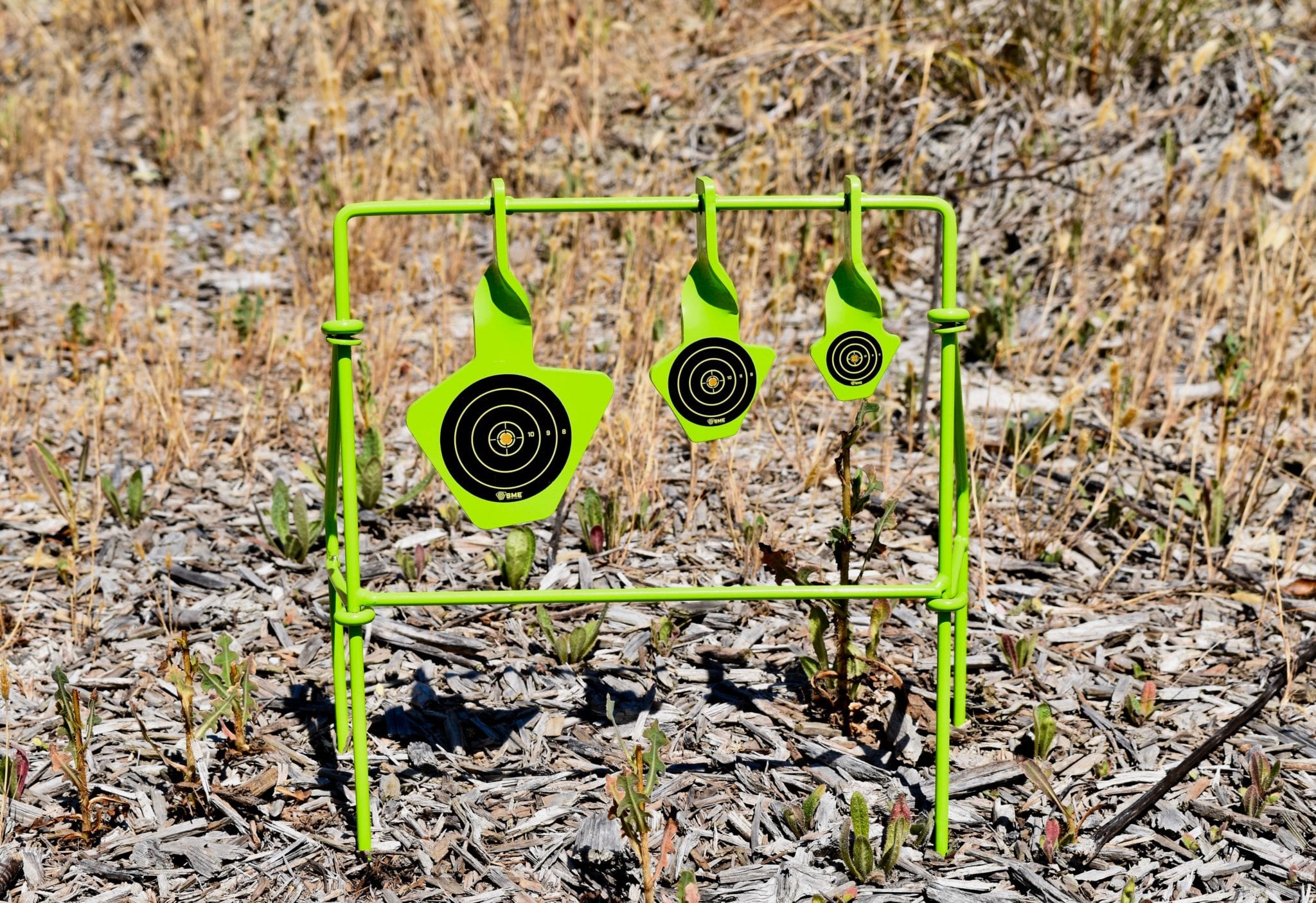 Spinning target system rated for .22 pistol and rifle shooters